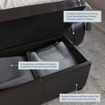 thumbnail image 2 of BELLEZE Storage Ottoman Bench Footstool - Amherst (Brown), 2 of 7
