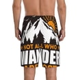 thumbnail image 3 of Kdxio Not All Who Wander Are Lost4 Print Mens Sleep Shorts Bottoms Soft Comfy Pajama Wear Pants with Drawstring Pockets, 3 of 7