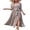 Conch, variant on Womens 1/2 Sleeve Beach Wedding Guest Maxi Dresses 2026 Summer Wrap V Neck Boho Floral Flowy Slit Long Dresses white Floral XL