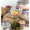 thumbnail image 2 of Golden Hill Studio Hand Painted Martini Glasses Set of 2 - Moroccan Mosaic Garland Collection - Hand Painted Glassware by USA Artists - Unique and Decorative Martini Glasses, Kitchen Table D√©cor, 2 of 5