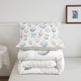 thumbnail image 5 of Manfei Kawaii Coquette Bow Twin Comforter Sets,Cartoon Sea Seashell Bedding Set,White,Light Gray Reversible,2pcs,1 Comforter and 1 Pillowcase, 5 of 8
