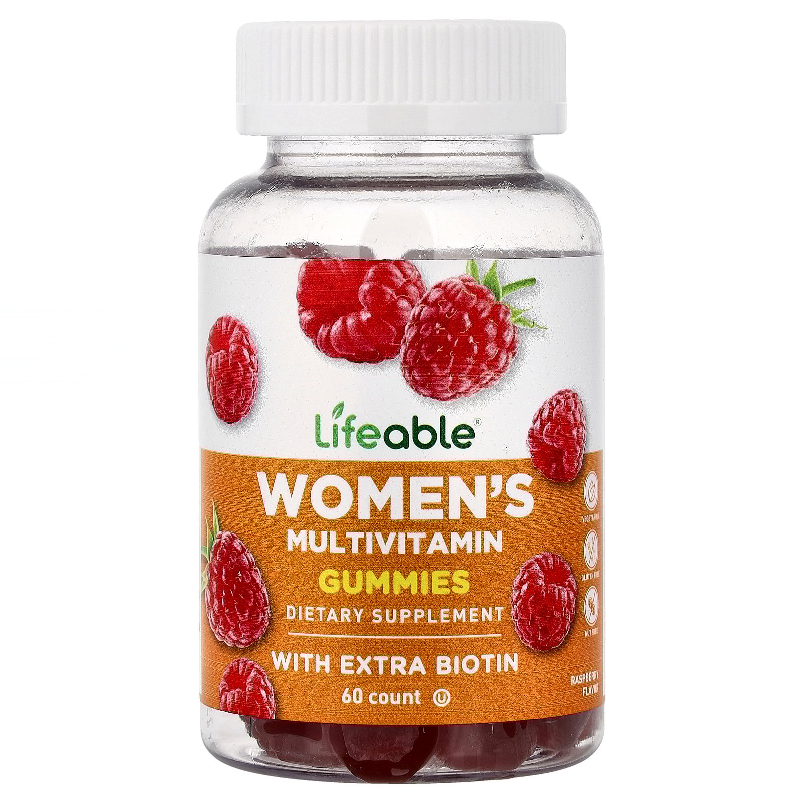 Lifeable Women's Multivitamin Gummies, Raspberry, 60 Gummies