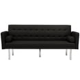 thumbnail image 4 of Zechuan Futon Tufted Back Convertible Sofa 68” Twin Size Bed - Black, 4 of 9