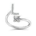 thumbnail image 1 of Youkk Initial Letter Ring for Women Girls Alloy Silver Alphabet Rings Adjustable Crystal Inlaid Initial Rings Gift Type1 Type17, 1 of 6