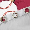 thumbnail image 4 of Homewish Boys Baseball Game Curtains Pack of 2 (42x84 Each),Sport City Silhouette Curtains Blackout,White Red Blue Bedroom Curtains For Boys Kids,Ultra Soft Home Decor, 4 of 6