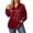 Wine, variant on AKOEE Plus Size Shirts for Women Button Down Dressy Casual Soft Satin Long Sleeve XL-5X Lapel Collar Blouses (3XL, Green)