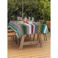 thumbnail image 2 of Bohemian Outdoor Tablecloth - 52x70 Inch Rectangle Dining Table Cover, Boho Modern Abstract Minimalist Paisley Green Waterproof Outdoor Table Cloth with Umbrella Hole & Zipper for Picnic/Patio/Party, 2 of 7