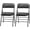 Pu-black, variant on Commercial Grade Folding Chair with Padded Fabric Cushion Capacity Max Weight 150Kg for Home and Office,Indoor and Outdoor Events