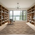 thumbnail image 2 of ODIKA 9'x12' Washable Area Rug Non-Slip, Chair-Friendly Geometric Interlocking Shapes Faded Vintage Contemporary Assorted for Dining Room, Basement, Large Office, 2 of 7