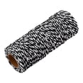 thumbnail image 1 of Cuerda de algodón trenzada Uxcell, negra y blanca, 50m/55 yardas, 1.5mm de diámetro para colgar en la pared, soporte para plantas, 1 of 7