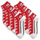 thumbnail image 1 of Medias con Estampado VersSockRed 4Pares Rojo 5-9.5US Converse Calcetines Tubo Corto Poliéster., 1 of 1