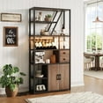 thumbnail image 2 of Kojooin Wine Bar Cabinet with LED Lights and Storage, Liquor Cabinet with Power Outlets and Wine Rack, 2 of 9