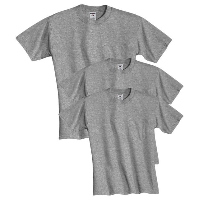 T-Shirts Blancs pour Hommes à Manches Courtes avec Poche, Lot de 3