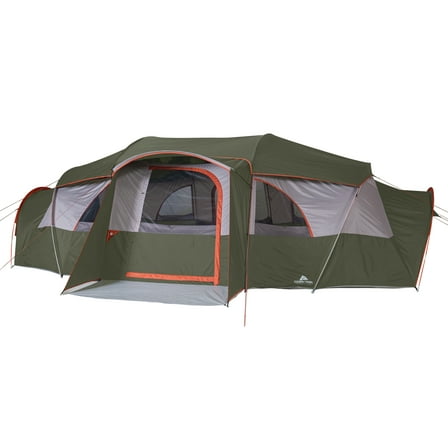 Ozark Trail 18-Person Cabin Tent, with 3 Covered Entrances