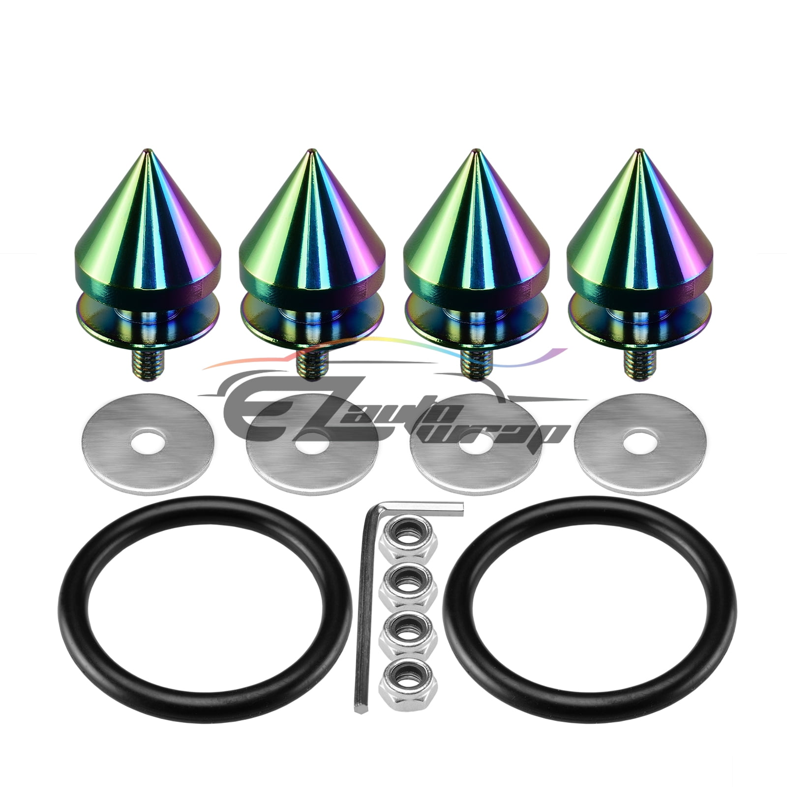 UNIVERSAL JDM SPIKE ALUMINUM QUICK RELEASE FASTENER BUMPER TRUNK HATCH