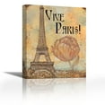 thumbnail image 1 of Vive Paris - Contemporary Fine Art Giclee on Canvas Gallery Wrap - wall décor - Art painting - 22 x 28 Inch - Ready to Hang, 1 of 2