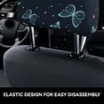 thumbnail image 4 of Kdxio Beautiful Butterflies Pattern Print 2 Piece Car Head Rest Covers Set Auto Front/Rear Seats Headrest Cover Universal Fit Most Cars,Sedan, SUV, 4 of 9