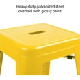 thumbnail image 5 of JUMMICO 24 Inches Metal Bar Stools  Barstools Stackable High Backless Stools Vintage Indoor Outdoor Stackable Kitchen Stools Set of 4 (Yellow), 5 of 13