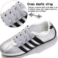 thumbnail image 4 of Knivor Slip On Casual Sneakers for Women Elastic Crisscross Strap Low Top Fashion Sneakers Non Slip Flat Lightweight Retro Walking Casual Shoes, 4 of 9