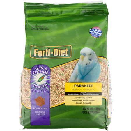 Forti-Diet Parakeet Pet Bird Food, 4.0 LB