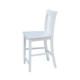 thumbnail image 6 of Pemberly Row Solid Wood Counter Height Stool in White - 24" Seat Height, 6 of 9