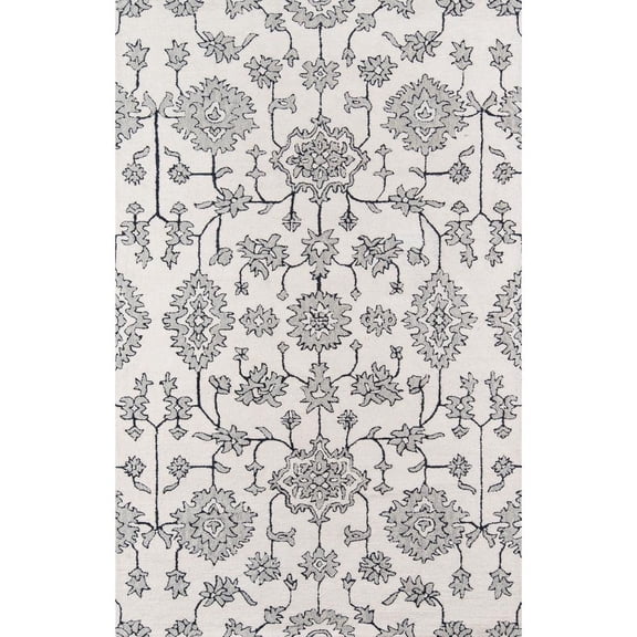 Momeni VALENVALIVY Hand Tufted Valencia Rectangle Rug Ivory Ft Ft in 5' X 7'6"