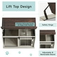 thumbnail image 2 of Kojooin Classic Sliding Barn Door Dog Crate End Table with Removable Divider, Flip Top Opening for Adult Dogs, 2 of 6