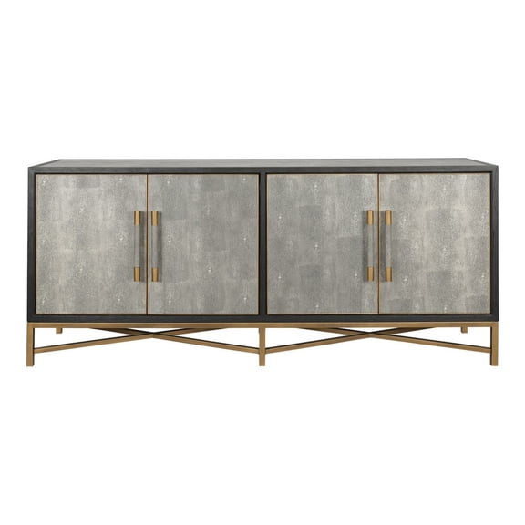 Moe's Home Mako Faux Leather Sideboard in Gray