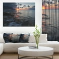 thumbnail image 1 of Art sur Toile Bord de Mer Méditerranéen Aube Sombre - Moderne, 1 of 3