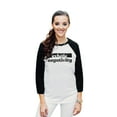 thumbnail image 2 of Exhale Negativity Unisex 3/4 Sleeves Baseball Raglan T-Shirt Tee White Black X-Small, 2 of 4