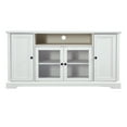 thumbnail image 4 of TV Stand for TV up to 65", Entertainment Center Media Control Table TV Cabinet with 2 Tempered Glass Doors, 2 Wood Doors and Adjustable Shelf, 4 of 9