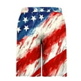 thumbnail image 5 of Men's Independence Day Beach Shorts Celebrating Independence Sports Shorts Stars Stripes Printed Elastic Waist Drawstring with Pockets Cropped Shorts, 5 of 5