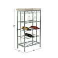 thumbnail image 4 of DecMode 36" x 19" Grey Metal Contemporary Wine Rack, 4 of 15
