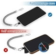 thumbnail image 5 of 2* Phone Lanyard Tether with 4* Patch, iPhone Lanyard Anti Theft Phone Strap for Outdoor Hiking Climbing, Silver, 5 of 14