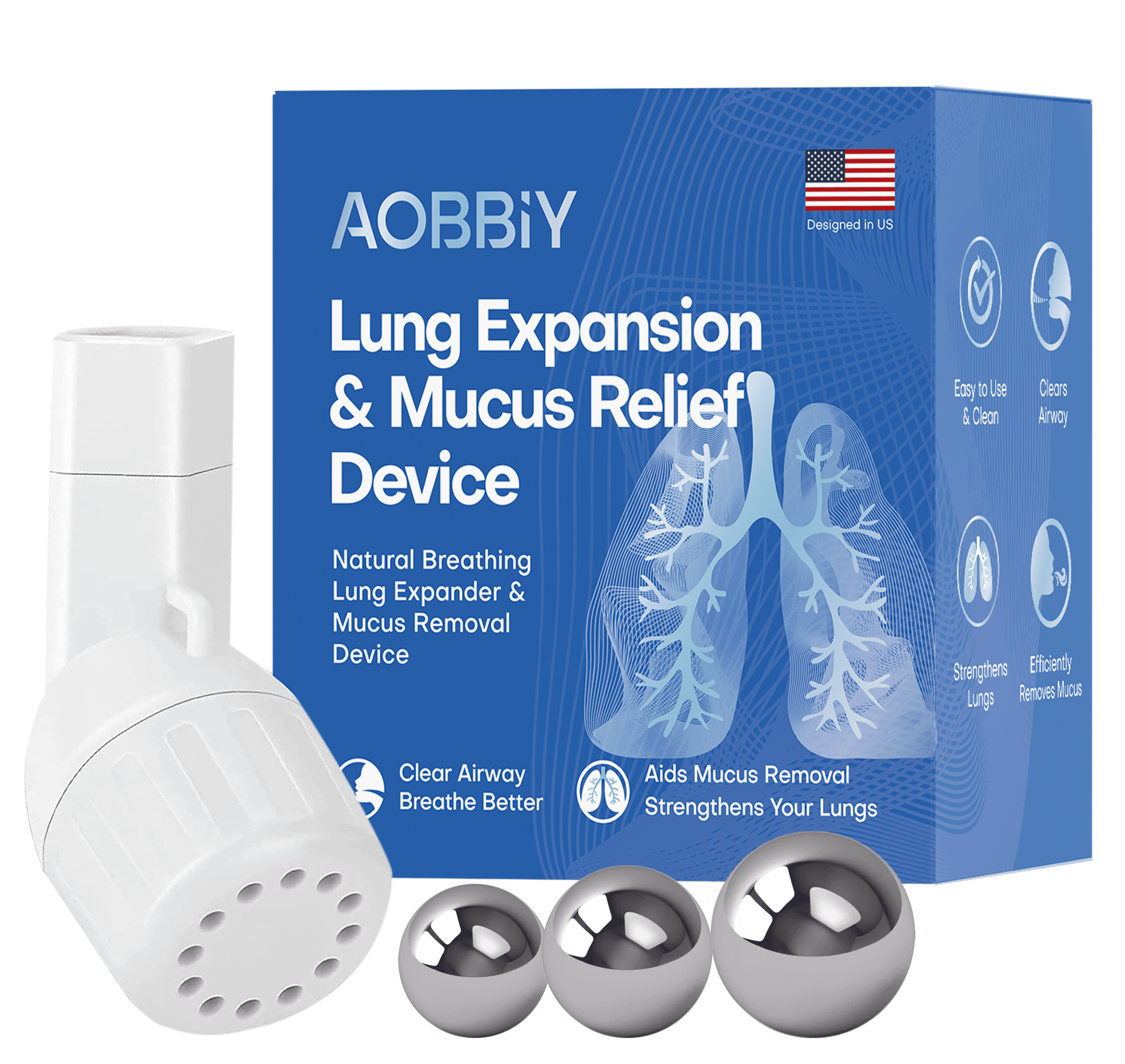 Aobbiy Lung Expansion, Mucus Relief Device, Sputum Removal Mechanism