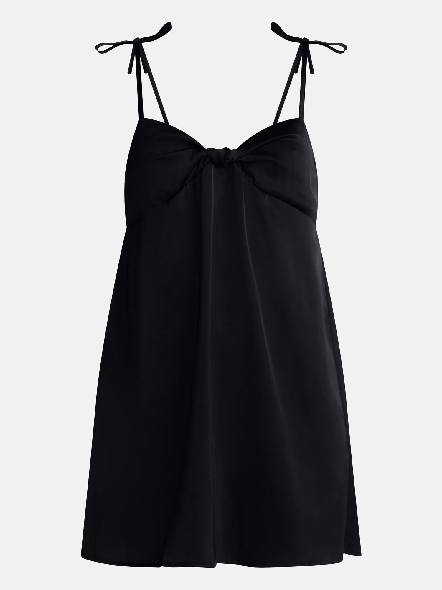 No Boundaries Knot Front Slip Mini Dress, Women’s XXS-XXL