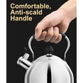 thumbnail image 3 of Tetera Whistling de acero inoxidable para estufa, 1,8 L, 3 of 7