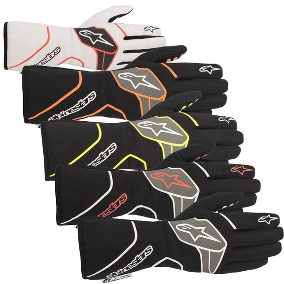 Alpinestars 3551120156M Tech-1 Race v2 Gloves, Black/Orange, MD