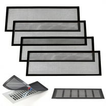 Scheam Magnetic Floor Vent Covers 4 Pcs Black Mesh Ceiling Vent Covers Upgrade Air Vent Screen Cover Rectangle Wall Vent Screen Trap for Home Office (Balck)