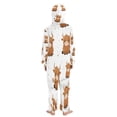 thumbnail image 3 of Soft Big Kids Onesie Pajamas Cozy Loose-Fit Jumpsuits for kids with Pockets for Christmas Lounge & Play Cute Yaks Cow Pattern, 3 of 8