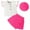 A189-Hot Pink, variant on XZNPDUCQ Toddler Baby Girls Summer Clothes Short Sleeve Pull On T-shirt & Drawstring Shorts Plaid 2Pcs Outfits Set Shorts Set 2-3 Years Pink