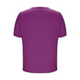 thumbnail image 5 of Wyobmus Womens T-Shirts Short Sleeve Basic Tees Soft Crew Neck Trendy Summer Casual Tunic Tops Purple, 5 of 6