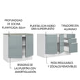 thumbnail image 4 of Madesa Kit 2 Balcones Cocina Sin Encimera Lux Blanco/Gris, 4 of 10
