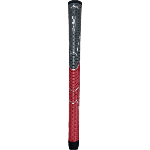 Winn Dri-Tac Golf Grip (Midsize,  1/16", Grey/Red, 6DT-GRD) NEW