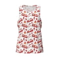 thumbnail image 4 of Fotbe Fire Truck Pattern Men's Quick Dry Workout Tank Top Gym Muscle Tee Fitness Bodybuilding Sleeveless T Shirt Breathable Workout Shirt-, 4 of 9