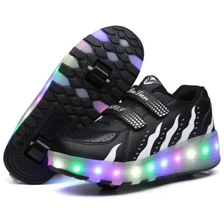 

Spring And Autumn Children‘s Casual Shoes Light Shoes Girls Cool Roller Skate Shoes Heelys
