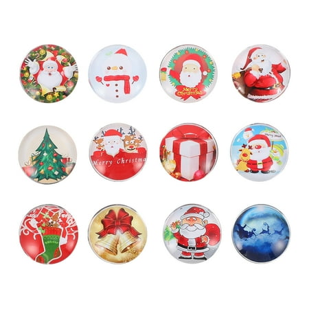 

NUOLUX 12 Pcs Christmas Fridge Glass Patches Household Stickers Refrigerator Patches