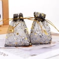 thumbnail image 3 of 100 PCS of Moon Star Christmas Candy Drawstring Hard Gauze Packaging Bag Transparent Mesh Bag Wedding Party Decoration Candy Bag, 3 of 3