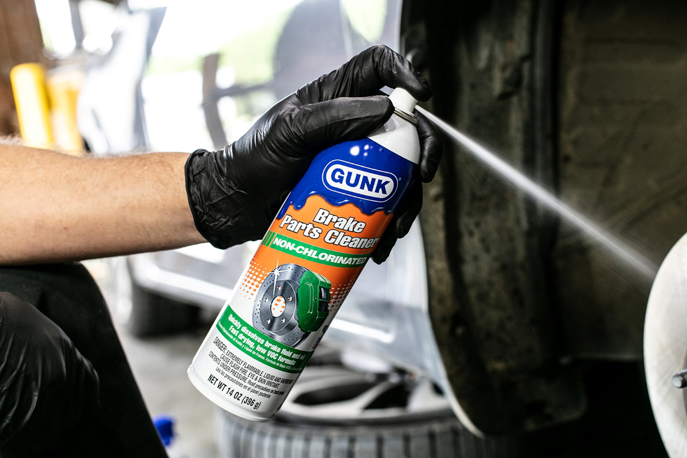 (2 pack) Gunk Non-Chlorinated Brake Cleaner, 14 oz
