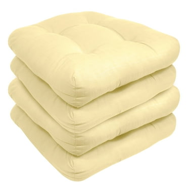 Indoor-Outdoor Reversible Patio Seat Cushion Pad 4 Pack - Charcoal 19" x 19"